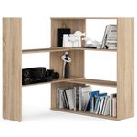 Casa si Gradina - Mobilier - Biblioteci si rafturi - Etajere - Etajera de colt pentru carti si decoratiuni, cu 3 rafturi, PAL laminat 16 mm, 174x30x109 cm, stejar sonoma - Infinity.ro