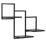 Casa si Gradina - Mobilier - Biblioteci si rafturi - Rafturi - Raft de perete cu 3 polite din MDF si cadru metalic, 58x21x50 cm, negru - Infinity.ro
