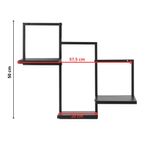 Casa si Gradina - Mobilier - Biblioteci si rafturi - Rafturi - Raft de perete cu 3 polite din MDF si cadru metalic, 58x21x50 cm, negru - Infinity.ro