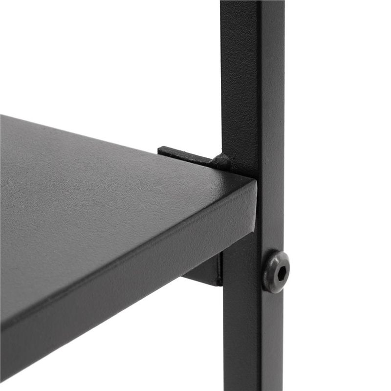 Casa si Gradina - Mobilier - Biblioteci si rafturi - Rafturi - Raft de perete cu 3 polite din MDF si cadru metalic, 58x21x50 cm, negru - Infinity.ro