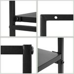 Casa si Gradina - Mobilier - Biblioteci si rafturi - Rafturi - Raft de perete cu 3 polite din MDF si cadru metalic, 58x21x50 cm, negru - Infinity.ro