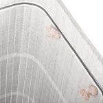 Market - Spalare si intretinere rufe - Uscatoare de rufe si accesorii - Cos pentru rufe din bambus, pliabil, cu 2 compartimente, volum 105 L, 63x52x33 cm, alb si gri - Infinity.ro
