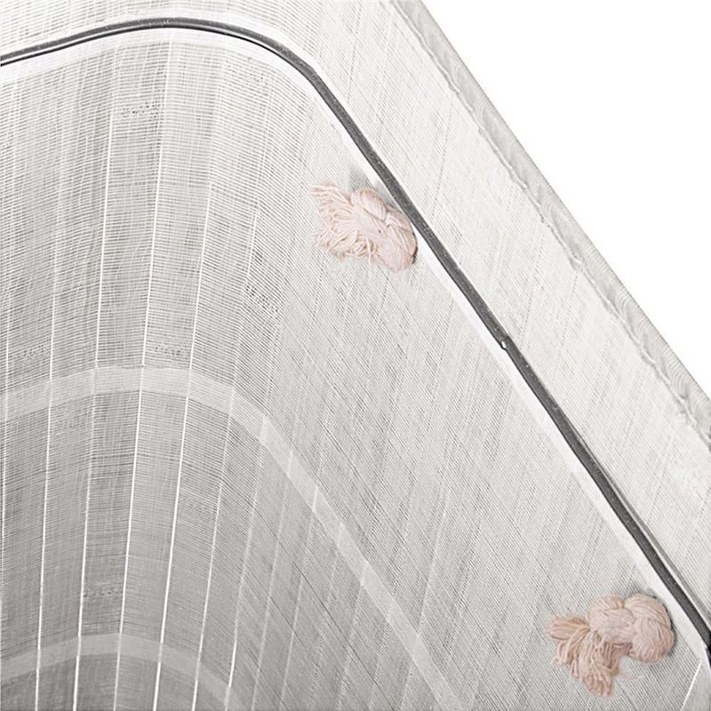 Market - Spalare si intretinere rufe - Uscatoare de rufe si accesorii - Cos pentru rufe din bambus, pliabil, cu 2 compartimente, volum 105 L, 63x52x33 cm, alb si gri - Infinity.ro