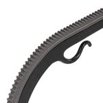 Casa si Gradina - Mobilier - Organizare si depozitare - Umerase si valeti - Set de 20 de umerase antiderapante pentru haine, din PE, cu carlig metalic rotativ, 41 cm, negru si gri - Infinity.ro