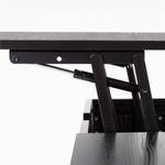 Casa si Gradina - Mobilier - Mese si birouri - Masute de cafea - Masuta de cafea cu blat rabatabil si spatiu de depozitare, cadru metalic si PAL, 100x50x43 cm, negru - Infinity.ro