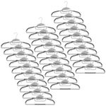 Casa si Gradina - Mobilier - Organizare si depozitare - Umerase si valeti - Set de 30 de umerase antiderapante pentru haine, din PE, cu carlig metalic rotativ, 41 cm, gri si negru - Infinity.ro