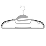 Casa si Gradina - Mobilier - Organizare si depozitare - Umerase si valeti - Set de 30 de umerase antiderapante pentru haine, din PE, cu carlig metalic rotativ, 41 cm, gri si negru - Infinity.ro