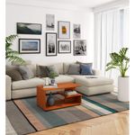 Casa si Gradina - Mobilier - Mese si birouri - Masute de cafea - Masuta de cafea Vini pe roti, cu raft inferior si blat din PAL laminat, 90x51x40 cm, maro arin - Infinity.ro