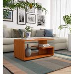 Casa si Gradina - Mobilier - Mese si birouri - Masute de cafea - Masuta de cafea Vini pe roti, cu raft inferior si blat din PAL laminat, 90x51x40 cm, maro arin - Infinity.ro