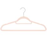 Casa si Gradina - Mobilier - Organizare si depozitare - Umerase si valeti - Set de 20 de umerase pentru haine, din velur, cu carlig rotativ, 45x23 cm, roz - Infinity.ro