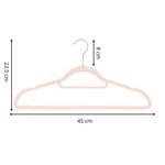 Casa si Gradina - Mobilier - Organizare si depozitare - Umerase si valeti - Set de 20 de umerase pentru haine, din velur, cu carlig rotativ, 45x23 cm, roz - Infinity.ro