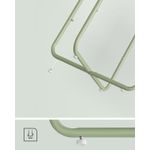 Casa si Gradina - Mobilier - Mese si birouri - Masute de cafea - Masuta de cafea rotunda cu cos de stofa, stil modern, 45x50cm, verde cu crem - Infinity.ro