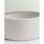 Casa si Gradina - Mobilier - Mese si birouri - Masute de cafea - Masuta de cafea rotunda cu cos de stofa, stil modern, 45x50cm, verde cu crem - Infinity.ro