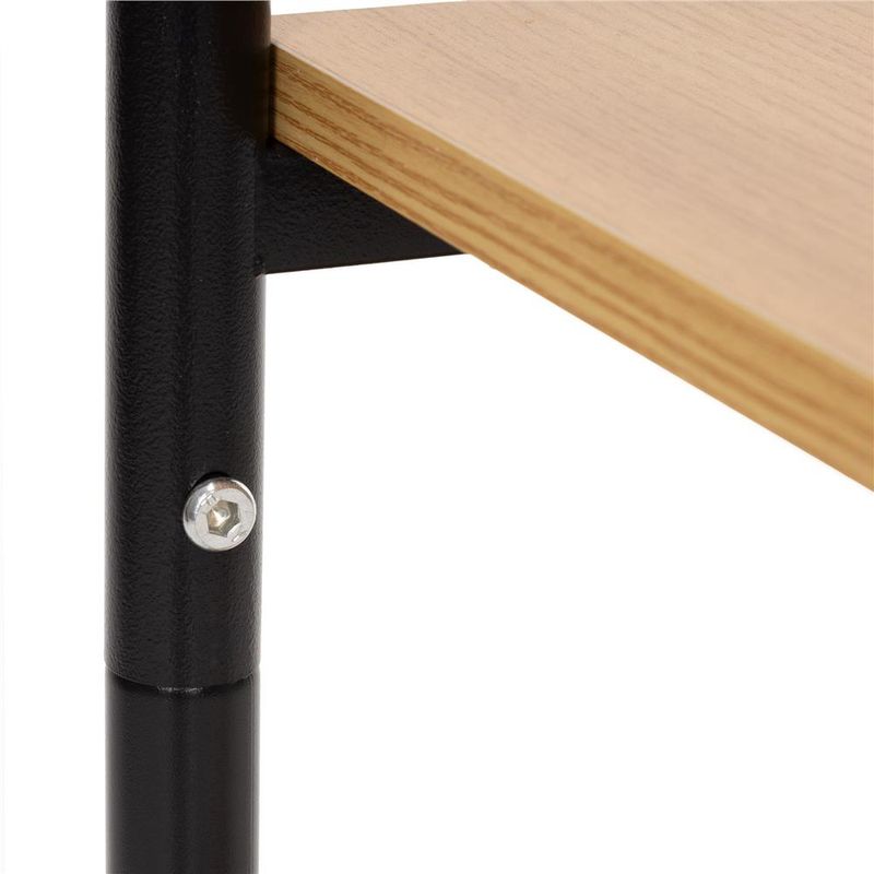 Casa si Gradina - Mobilier - Comode si corpuri - Noptiere - Noptiera cu 3 rafturi din PAL si cadru metalic, 35x31x59 cm, maro natur - Infinity.ro