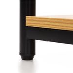 Casa si Gradina - Mobilier - Comode si corpuri - Noptiere - Noptiera cu 3 rafturi din PAL si cadru metalic, 35x31x59 cm, maro natur - Infinity.ro