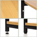 Casa si Gradina - Mobilier - Comode si corpuri - Noptiere - Noptiera cu 3 rafturi din PAL si cadru metalic, 35x31x59 cm, maro natur - Infinity.ro