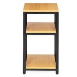 Casa si Gradina - Mobilier - Comode si corpuri - Noptiere - Noptiera cu 3 rafturi din PAL si cadru metalic, 35x31x59 cm, maro natur - Infinity.ro