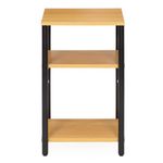 Casa si Gradina - Mobilier - Comode si corpuri - Noptiere - Noptiera cu 3 rafturi din PAL si cadru metalic, 35x31x59 cm, maro natur - Infinity.ro