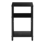 Casa si Gradina - Mobilier - Comode si corpuri - Noptiere - Noptiera cu 3 rafturi din PAL si cadru metalic, 35x31x59 cm, negru - Infinity.ro