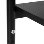 Casa si Gradina - Mobilier - Comode si corpuri - Noptiere - Noptiera cu 3 rafturi din PAL si cadru metalic, 35x31x59 cm, negru - Infinity.ro