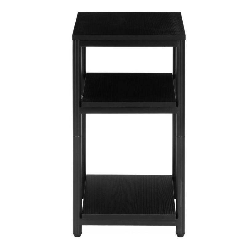 Casa si Gradina - Mobilier - Comode si corpuri - Noptiere - Noptiera cu 3 rafturi din PAL si cadru metalic, 35x31x59 cm, negru - Infinity.ro