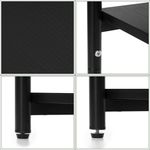 Casa si Gradina - Mobilier - Comode si corpuri - Noptiere - Noptiera cu 3 rafturi din PAL si cadru metalic, 35x31x59 cm, negru - Infinity.ro