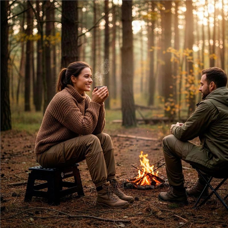 Sport si Outdoor - Camping - Mobilier pentru camping - Scaune camping - Scaun inaltator multifunctional tip scara, antiderapant, 22 cm, maxim 150 kg, negru - Infinity.ro