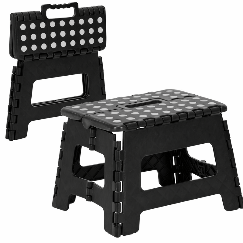 Sport si Outdoor - Camping - Mobilier pentru camping - Scaune camping - Scaun inaltator multifunctional tip scara, antiderapant, 22 cm, maxim 150 kg, negru - Infinity.ro