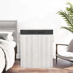 Market - Spalare si intretinere rufe - Uscatoare de rufe si accesorii - Cos pentru rufe din bambus, pliabil, cu 2 compartimente, volum 105 L, 63x52x33 cm, alb si gri inchis - Infinity.ro