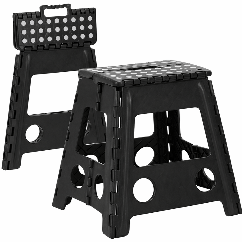 Sport si Outdoor - Camping - Mobilier pentru camping - Scaune camping - Scaun inaltator multifunctional tip scara, antiderapant, 39 cm, maxim 150 kg, negru - Infinity.ro