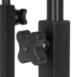 Casa si Gradina - Mobilier - Mese si birouri - Birouri - Birou reglabil pe inaltime cu rafturi si roti, blat din lemn si structura metalica, 80x40x76-86 cm, maro inchis - Infinity.ro