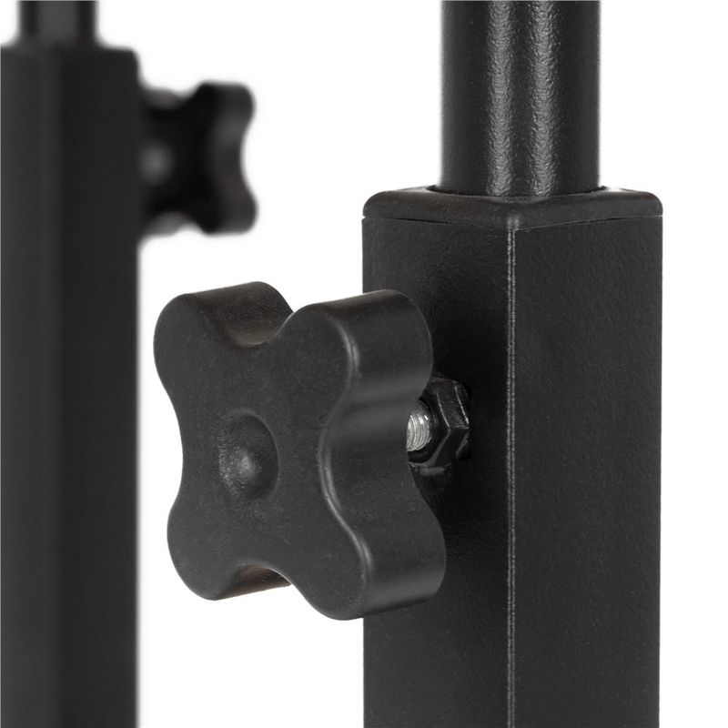 Casa si Gradina - Mobilier - Mese si birouri - Birouri - Birou reglabil pe inaltime cu rafturi si roti, blat din lemn si structura metalica, 80x40x76-86 cm, maro inchis - Infinity.ro