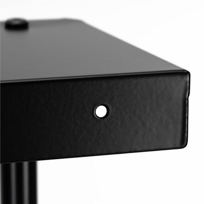 Casa si Gradina - Sanitare - Suporturi si accesorii baie - Accesorii baie - Raft metalic pentru prosoape, structura cu finisaj mat, accesorii montaj incluse, 31x15x77 cm, negru - Infinity.ro