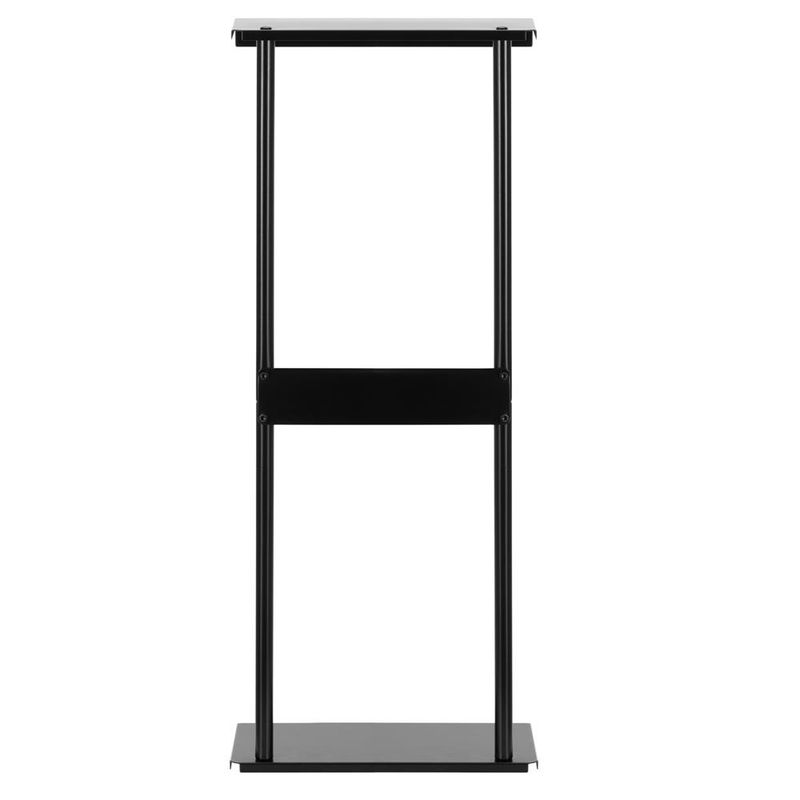 Casa si Gradina - Sanitare - Suporturi si accesorii baie - Accesorii baie - Raft metalic pentru prosoape, structura cu finisaj mat, accesorii montaj incluse, 31x15x77 cm, negru - Infinity.ro