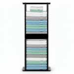 Casa si Gradina - Sanitare - Suporturi si accesorii baie - Accesorii baie - Raft metalic pentru prosoape, structura cu finisaj mat, accesorii montaj incluse, 31x15x77 cm, negru - Infinity.ro