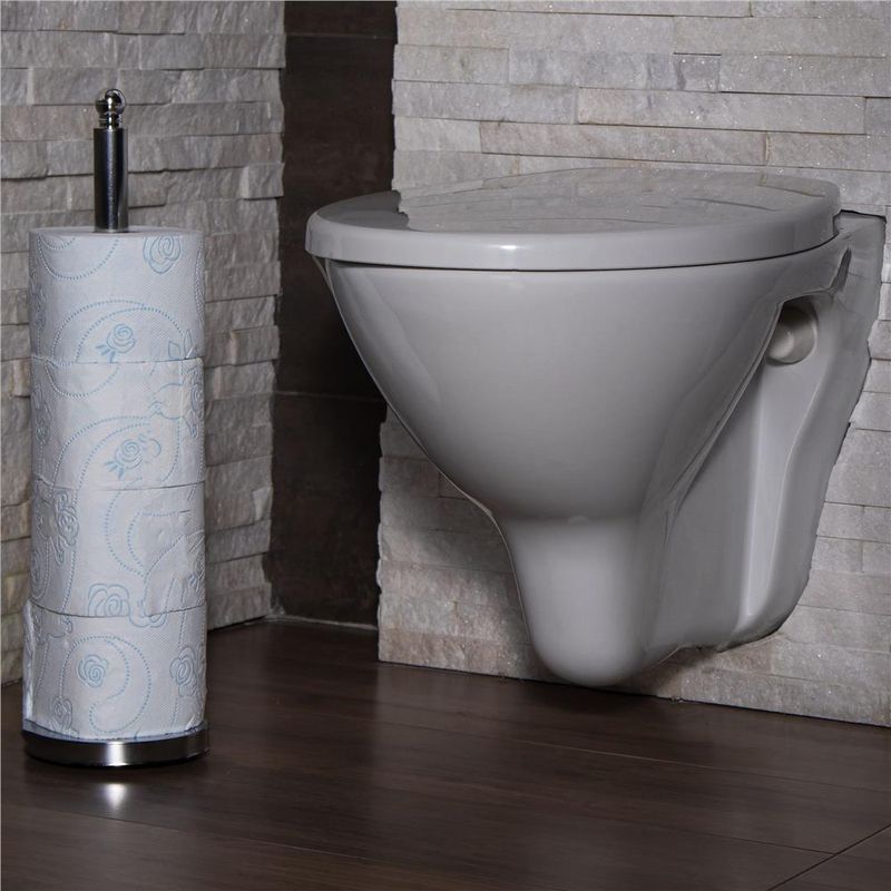 Casa si Gradina - Sanitare - Suporturi si accesorii baie - Accesorii baie - Suport hartie igienica tip tija, 51cm, argintiu cromat - Infinity.ro