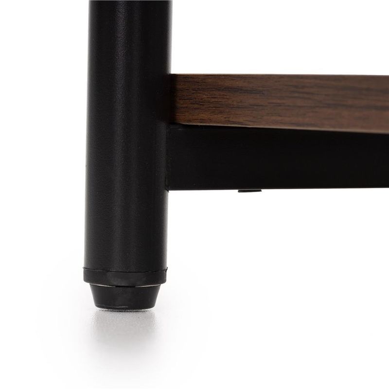 Casa si Gradina - Mobilier - Comode si corpuri - Noptiere - Noptiera cu 3 rafturi din PAL si cadru metalic, 35x31x59 cm, maro inchis - Infinity.ro