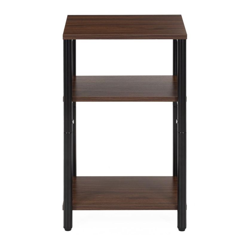 Casa si Gradina - Mobilier - Comode si corpuri - Noptiere - Noptiera cu 3 rafturi din PAL si cadru metalic, 35x31x59 cm, maro inchis - Infinity.ro