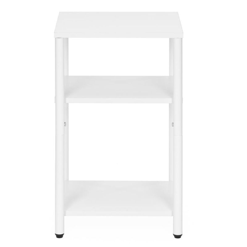 Casa si Gradina - Mobilier - Comode si corpuri - Noptiere - Noptiera cu 3 rafturi din PAL si cadru metalic, 35x31x59 cm, alb - Infinity.ro