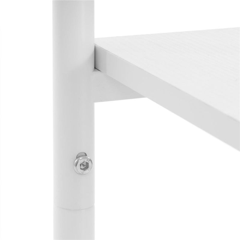 Casa si Gradina - Mobilier - Comode si corpuri - Noptiere - Noptiera cu 3 rafturi din PAL si cadru metalic, 35x31x59 cm, alb - Infinity.ro