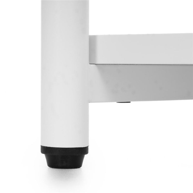 Casa si Gradina - Mobilier - Comode si corpuri - Noptiere - Noptiera cu 3 rafturi din PAL si cadru metalic, 35x31x59 cm, alb - Infinity.ro