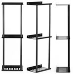 Casa si Gradina - Mobilier - Mobilier baie - Corpuri baie - Raft metalic pentru prosoape, structura cu finisaj mat, accesorii montaj incluse, 25x16x76 cm, negru - Infinity.ro