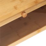 Casa si Gradina - Bucatarie si vesela - Organizare si depozitare bucatarie - Cutii alimentare - Cutie pentru paine din bambus cu fereastra transparenta, inchidere magnetica, 40x20x23 cm, bambus natural - Infinity.ro
