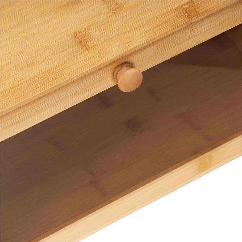 Casa si Gradina - Bucatarie si vesela - Organizare si depozitare bucatarie - Cutii alimentare - Cutie pentru paine din bambus cu fereastra transparenta, inchidere magnetica, 40x20x23 cm, bambus natural - Infinity.ro