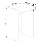 Casa si Gradina - Mobilier - Mobilier baie - Corpuri baie - Masca pentru masina de spalat cu polita, PAL laminat, 64x50x98 cm, alb - Infinity.ro