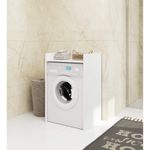 Casa si Gradina - Mobilier - Mobilier baie - Corpuri baie - Masca pentru masina de spalat cu polita, PAL laminat, 64x50x98 cm, alb - Infinity.ro