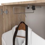 Casa si Gradina - Mobilier - Organizare si depozitare - Cuiere - Set hol Entro cu oglinda, cuier si spatii de depozitare, PAL laminat 16 mm, 95x35x183 cm, stejar sonoma - Infinity.ro