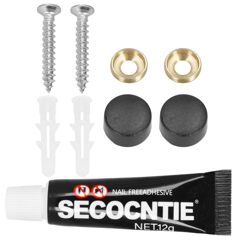 Casa si Gradina - Mobilier - Mobilier baie - Corpuri baie - Raft de baie cu 2 sisteme instalare pe perete, aluminiu, 30x10x6cm, negru - Infinity.ro