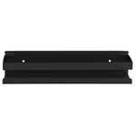 Casa si Gradina - Mobilier - Mobilier baie - Corpuri baie - Raft de baie cu 2 sisteme instalare pe perete, aluminiu, 30x10x6cm, negru - Infinity.ro