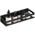 Casa si Gradina - Mobilier - Mobilier baie - Corpuri baie - Raft de baie cu 2 sisteme instalare pe perete, aluminiu, 30x10x6cm, negru - Infinity.ro